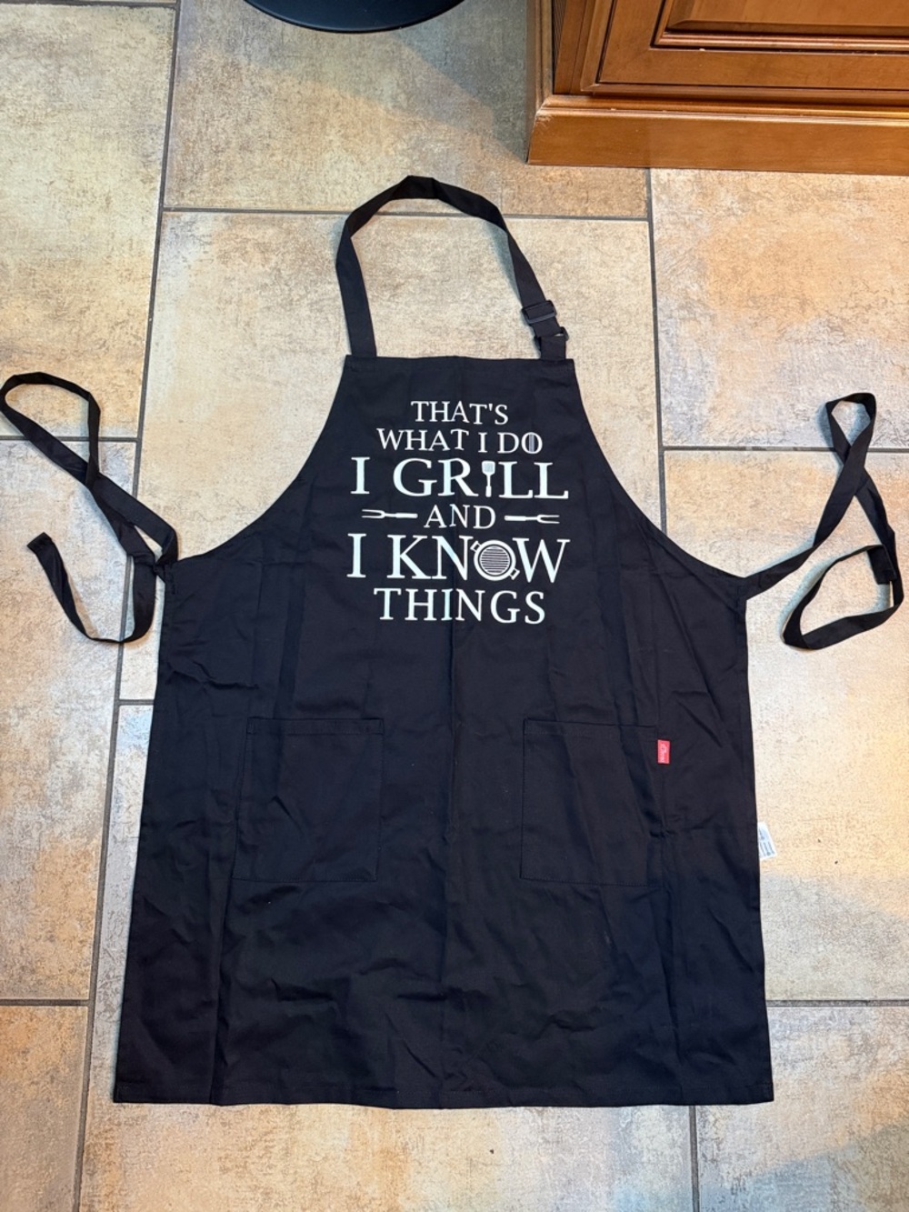 New Black Funny Grilling Apron ! Never worn!